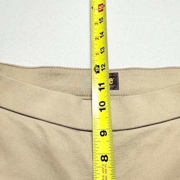 Lee Women's Zip Side Slash Pockets Straight Mid Rise Stretch Tan Pants Size 10 - Picture 8 of 10